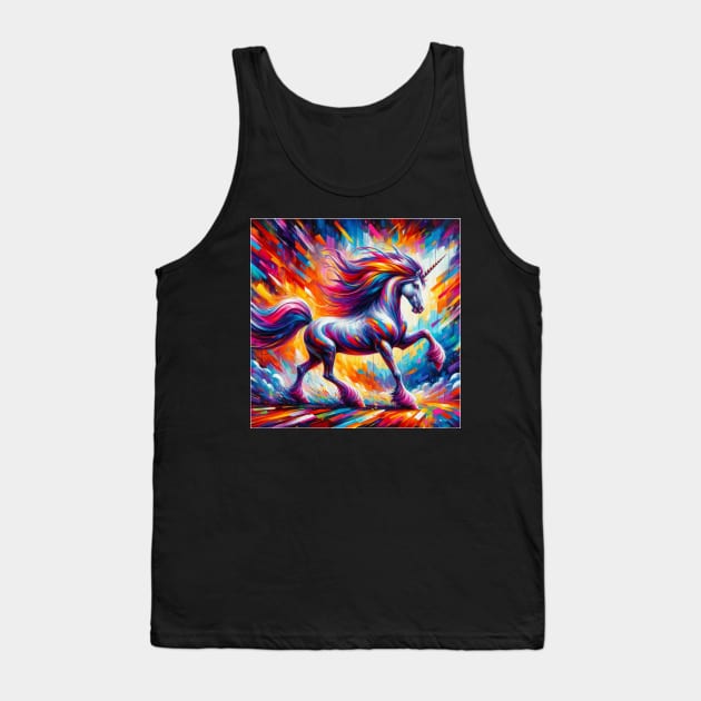 Unicorn Study - Fantasy AI Tank Top by Oldetimemercan